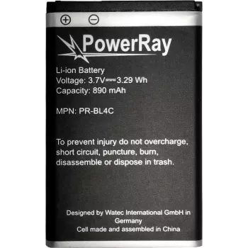 PowerRay PR-BL4C 890 mAh Li-Ion batéria pre Nokia 6300, Bulk