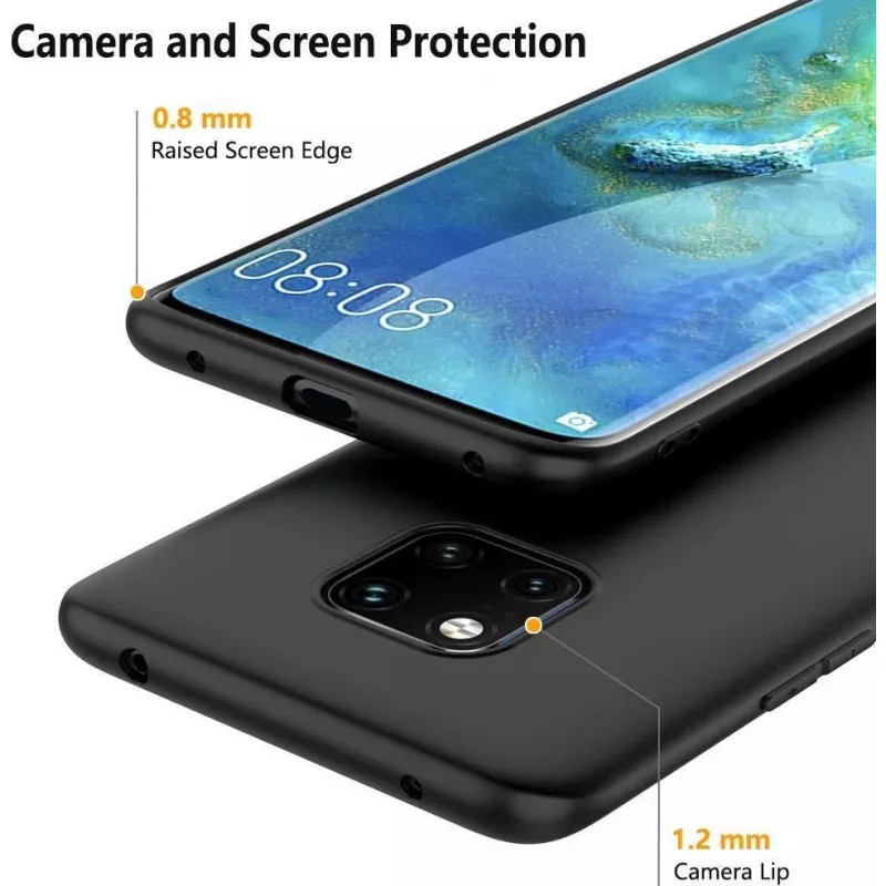 CYOO Premium puzdro z tekutého silikónu pre Huawei Mate 20 Pro - čierne