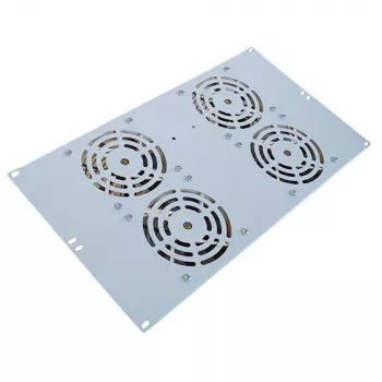 IT-BUDGET Tichá 19 palcová ventilátorová jednotka 6U, 4 ventilátory, 430 m³/h, svetlosivá (99ITB19SLUG)