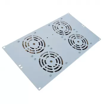 IT-BUDGET Tichá 19 palcová ventilátorová jednotka 6U, 4 ventilátory, 430 m³/h, svetlosivá (99ITB19SLUG)