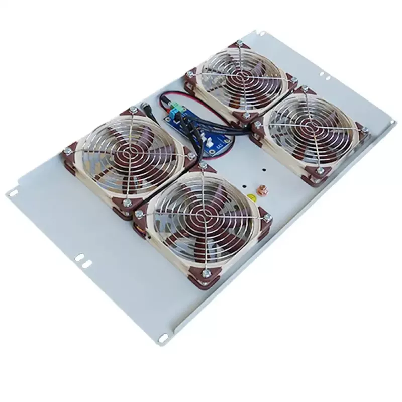 IT-BUDGET Tichá 19 palcová ventilátorová jednotka 6U, 4 ventilátory, 430 m³/h, svetlosivá (99ITB19SLUG)