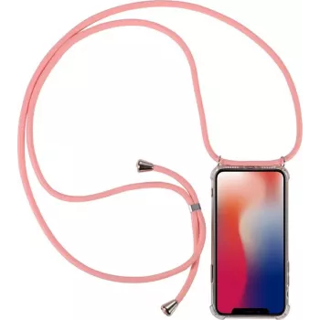 CYOO Necklace Case+ šnúrka na mobil pre Huawei Mate 20 – ružová silikón (CY121039)