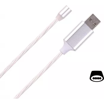 CYOO Flow Light Magnet USB Type-C kábel 1m biely LED nabíjací kábel synchronizácia dát CY121476