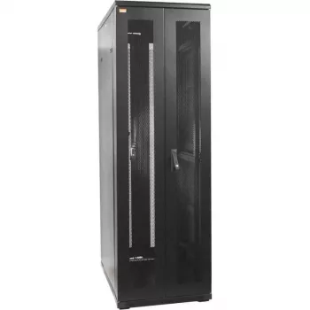 IT-BUDGET 19 palcový serverový rack SRK kompletná sada 38U 800x1000 mm perforované dvojité dvere, 4 aktívne ventilátory, PDU, police, predmontovaný, čierny 99ITB19SRK38810DTSM
