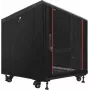 IT-BUDGET 19 inch serverový rack SRK, 12U, 600x1000 mm, sklenené dvere vpredu, oceľové dvere vzadu, Flatpack, čierna 90ITB19SRK12610GSN