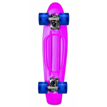 NORULES No Rules AU 349 Mini-Cruiser skateboard s osvetlenými kolieskami, ružový