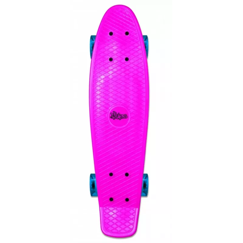 NORULES No Rules AU 349 Mini-Cruiser skateboard s osvetlenými kolieskami, ružový