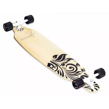 MUUWMI AU 559 longboard skateboard, 8-vrstvová javorová doska, ABEC 7 guľôčkové ložiská, 70mm kolieska, drevo
