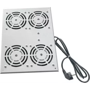 IT-BUDGET ventilátorová jednotka pre SRK stojanové skrine - 4 aktívne ventilátory - 640 m³/h - termostat - vypínač - svetlosivá (90ITB19SRKFAN4G)