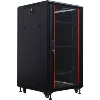 IT-BUDGET 19 palcový sieťový rozvádzač SRK - 22U - 600x800 mm - sklenené/ocelené dvere - Flatpack - čierny (90ITB19SRK2268GSN)