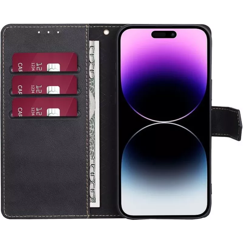 CYOO Premium BookCase Folio puzdro pre Apple iPhone 14 Plus – čierna CY122795