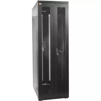 IT-BUDGET 19 palcový sieťový rozvádzač SRK - 42U - ŠxH 600x800 mm - perforované dvojité dvere vpredu + vzadu - Flatpack - čierny (90ITB19SRK4268DTSN)