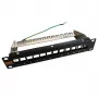 IT-BUDGET 10 inch prázdny patch panel pre Keystone moduly - 12 portov - tienený - 1U - neosadený - čierny (90ITB10MT12PS)