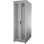 IT-BUDGET 19 inch serverový rack SRK - 42U - 600x1000 mm - perforované dvojité dvere vpredu + vzadu - flatpack - svetlosivá (90ITB19SRK42610DTGN)