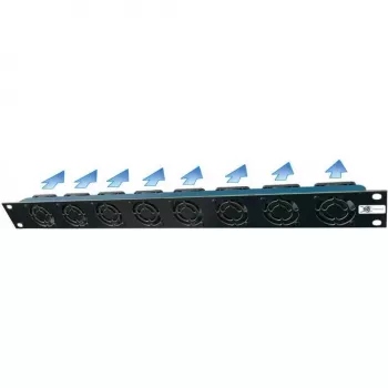 Liebernetz 19 palcová 1U racková ventilátorová jednotka, horizontálne nasávanie, 95 m³/h, 12V DC, 34 dB, čierna (90LN19LUE1HE8B)