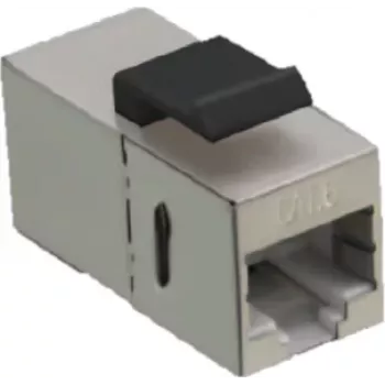 IT-BUDGET RJ45 modulová spojka Cat. 6A tienená, kompaktná, Snap-in, strieborná 90ITBMK6AS