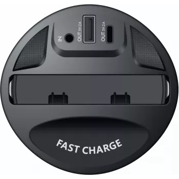 CYOO Cup Wireless Charger 15W Qi auto nabíjacia stanica čierna CY122326