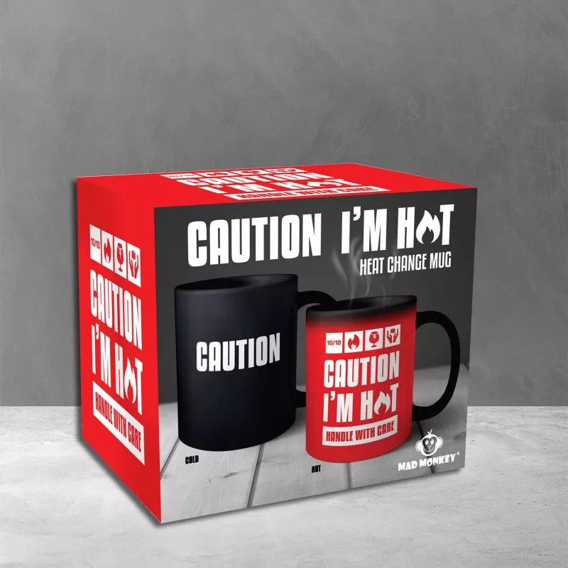 Mad Monkey Caution I am Hot Hrnček meniaci farbu 2000152