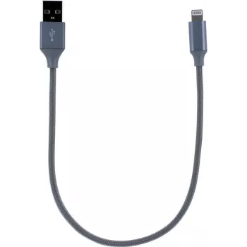 CYOO Lightning nabíjací a dátový kábel 30cm strieborný