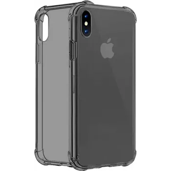 CYOO Four Corners silikónové puzdro pre Apple iPhone XS Max – transparentná/čierna