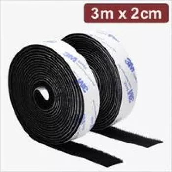 Quadrios 24CA320 Samolepiaca suchá zips páska, 3 m x 2 cm, čierna
