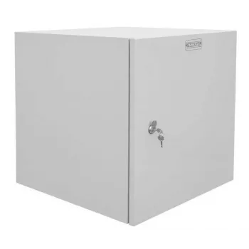 IT-BUDGET 19 palcový nástenný sieťový rozvádzač Easy, oceľové dvere, 15U, 600x600 mm, svetlosivá 90RR19CWV1566MG