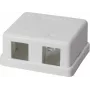IT-BUDGET nástenná dátová zásuvka pre 2 x RJ45 Keystone moduly - biela 90ITBAKPG2P
