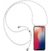 CYOO puzdro s náhrdelníkom a šnúrkou pre iPhone 12/12 Pro 6,1 palca – biele silikónové CY122106