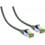 IT-BUDGET Cat.6A S/FTP patch kábel, plný medený drôt, 2m, sivý, 10Gbit, PoE+, LSZH 90ITB6A7PK2G