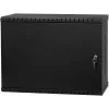 IT-BUDGET 19 palcový nástenný rozvádzač, 3U, hĺbkovo variabilná vertikálna montáž, 180 mm hĺbka, max. montážna hĺbka 300 mm, čierna 90ITBWV19VTV3S