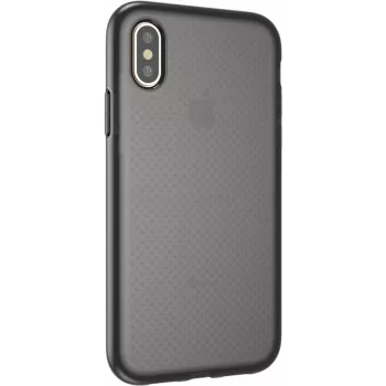 CYOO Dot Back silikónové puzdro pre Apple iPhone XS Max - transparentné/čierne