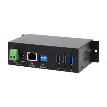 EXSYS EX-6005HMVS Gigabit USB 3.2 Gen 1 Device Server, 3-portový, 15KV ESD