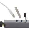 EXSYS EX-1133-N-3 USB 3.2 Gen 1 hub s 3x USB-A konektormi a Gigabit Ethernet (USB-C)