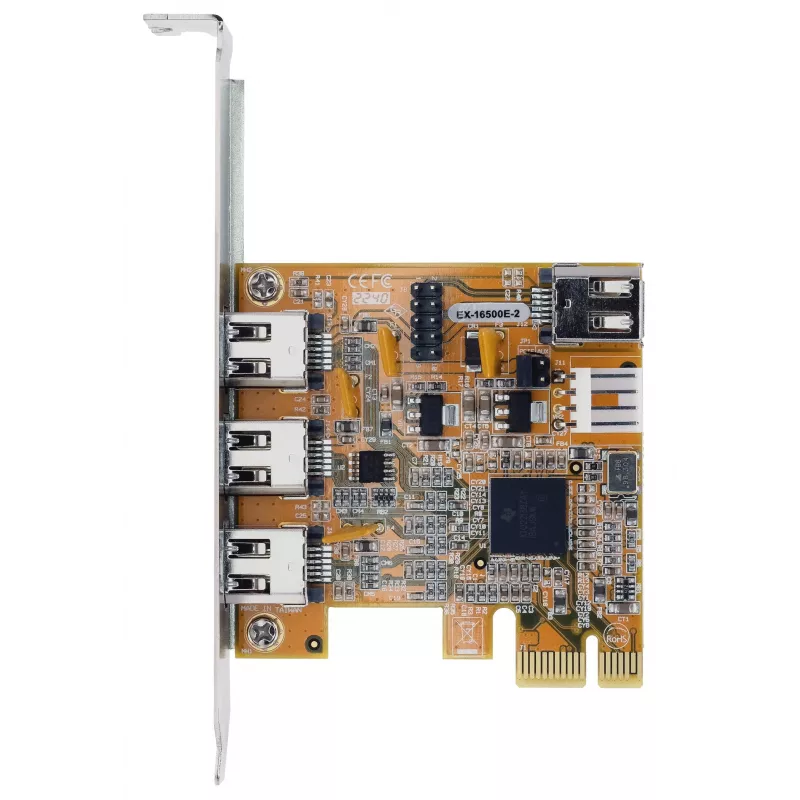 EXSYS EX-16500E-2 FireWire 1394a PCIe karta, 3+1 port, TI čipset