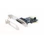 EXSYS EX-46022 PCIe 2S sériová RS-232 karta, Oktopus kábel (EXAR čipset)