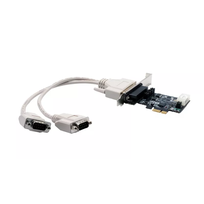 EXSYS EX-46022 PCIe 2S sériová RS-232 karta, Oktopus kábel (EXAR čipset)