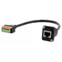 EXSYS EX-49161 D-typ RJ45 konektor samica na 8-pinový svorkovnicový adaptér s tlačidlom, CAT.5e, 20 cm