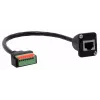 EXSYS EX-49161 D-typ RJ45 konektor samica na 8-pinový svorkovnicový adaptér s tlačidlom, CAT.5e, 20 cm