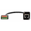 EXSYS EX-49161 D-typ RJ45 konektor samica na 8-pinový svorkovnicový adaptér s tlačidlom, CAT.5e, 20 cm