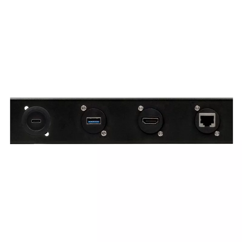 EXSYS 19 inch 1U rackový panel s 8 výrezmi typu D (XLR), čierny EX-49297