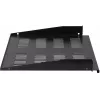 Rockstable RS19-FH18 19 inch 1U pevná police 400mm hĺbka 25kg nosnosť čierna