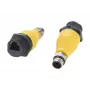 EXSYS EX-49524 priemyselný M12 D-kód 4-pin konektor samec na RJ45 konektor samica adaptér, IP67, Fast Ethernet