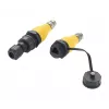 EXSYS EX-49524 priemyselný M12 D-kód 4-pin konektor samec na RJ45 konektor samica adaptér, IP67, Fast Ethernet