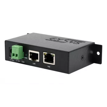 EXSYS EX-6007POE-WO PoE+ Gigabit injector, kovové puzdro, 12-24V DC vstup, bez napájacieho zdroja