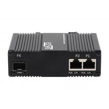 EXSYS EX-60344 2-port PoE++ media converter 90W, SFP, -40°C až +80°C