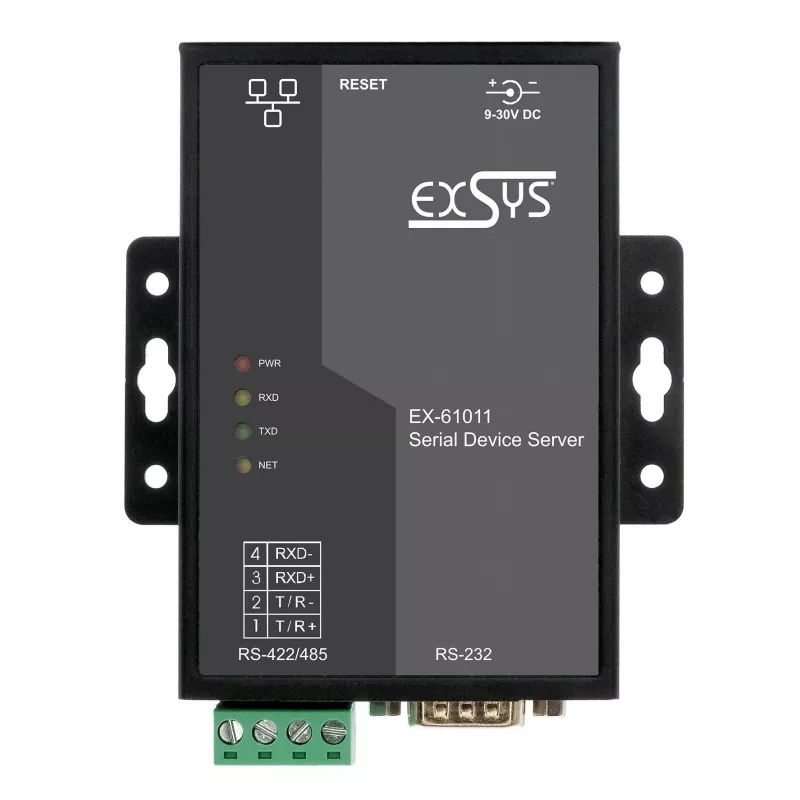 EXSYS EX-61011 sériový server zariadení RS-232/422/485 na Ethernet