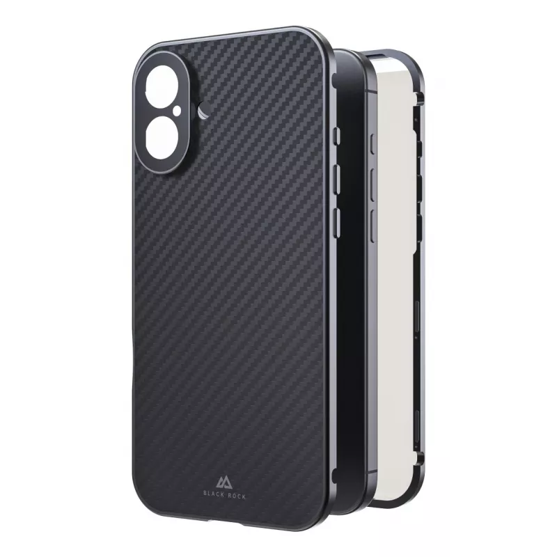 Black Rock Cover 360° Glass pre Apple iPhone 16 Plus, pravý karbón (00228105)