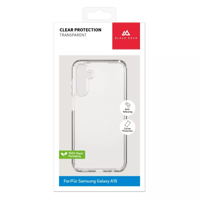 Black Rock Cover priehľadné ochranné puzdro pre Samsung Galaxy A15, transparentné (00226150)