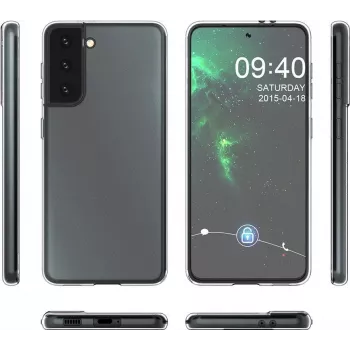 CYOO Ultra Slim silikónové puzdro pre Samsung Galaxy S21 Ultra (G998F) - Transparent CY122245