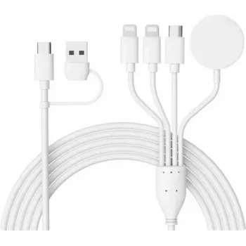 CYOO CY606 4-in-2 Multi nabíjací kábel Universal / USB-C / Watch – čierny